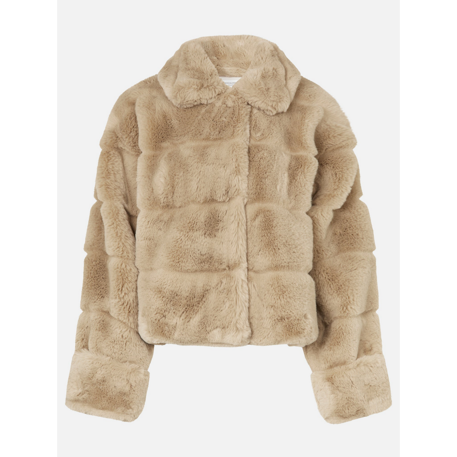 ladies cream faux fur jacket